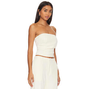 Strapless Cream Tube Camisole Top